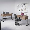 Ver imagem 4 de Mesa Escrivaninha Home Office Ecos 120 Cm 2 Gavetas - Montana
