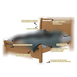 Cama Casal Ambiente Reali 140 Amêndoa Clean - Lopas - 2 Cama Casal Ambiente Reali 140 Amêndoa Clean - Lopas - 2