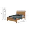 Cama Casal Ambiente Reali 140 Amêndoa Clean - Lopas - 3