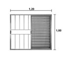 Ver imagem 2 de Veneziana de Correr 3 Folhas C/grade Alumínio Brilhante 1.00 X 1.20 Linha Modular - Hale