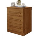 Ver imagem 2 de Mesa de Cabeceira Belize com 3 Gavetas Cinamomo - Panorama Móveis