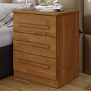 Ver imagem 1 de Mesa de Cabeceira Belize com 3 Gavetas Cinamomo - Panorama Móveis