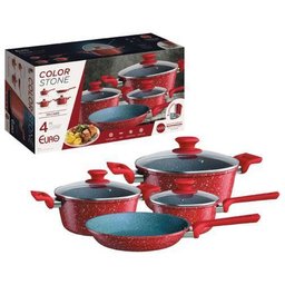 Jogo de Panelas AntiAderente Ceramico Colorstone 4pçs Volcano Premium - 2