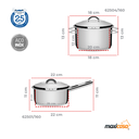 Ver imagem 5 de Jogo de Panelas 7 Peças Inox Fundo Triplo Solar Tramontina