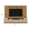 Estante Home Theater Mônaco Ripado 5 Portas Cinamomo/off White para Tv até 65” - Valdemóveis - 5