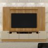 Estante Home Theater Mônaco Ripado 5 Portas Cinamomo/off White para Tv até 65” - Valdemóveis - 2