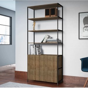 Estante para Livros Multiuso Industrial 2 Portas Steel Quadra