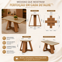 Ver imagem 4 de Mesa Retangular de 160cm Grande de Jantar com Tampo de Vidro:Off White