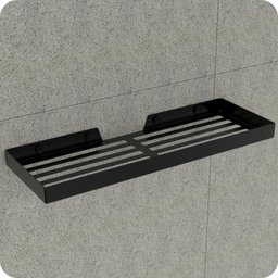 Porta Shampoo Inox Suporte De Parede Banheiro Preto MAX - 4