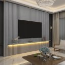 Ver imagem 4 de Painel para Tv 75" com Led Ripado Nobre 230cm Cinza Gelius