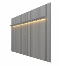 Painel para Tv 75" com Led Ripado Nobre 230cm Cinza Gelius - 1