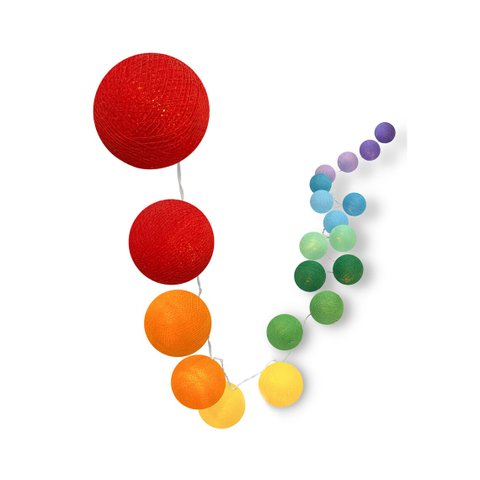 Bolinhas de Luz Cormilu Led, À Pilha, 35 Bolas, 4.2m, (arco-íris)