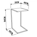 Ver imagem 4 de Mesa Lateral Industrial Steel Quadra Marrom