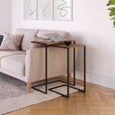 Ver imagem 5 de Mesa Lateral Industrial Steel Quadra Marrom