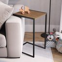 Ver imagem 1 de Mesa Lateral Industrial Steel Quadra Marrom