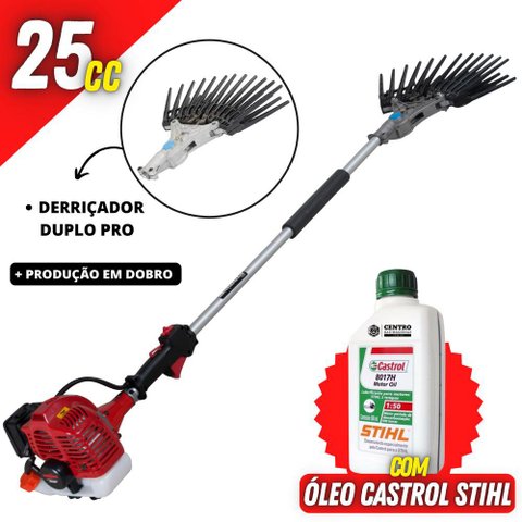Derriçadeira Kawashima Com Garra Dupla Ideal Para Colheita de Café Arábica + Óleo Stihl
