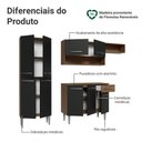Ver imagem 5 de Armário de Cozinha Completa 229cm Rustic/preto Emilly Madesa 016