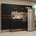 Ver imagem 1 de Armário de Cozinha Completa 229cm Rustic/preto Emilly Madesa 016