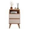 Mesa de Cabeceira Decor Criado Estilo Retrô 007 New Off/nature - 2