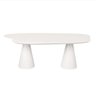 Mesa de Jantar 120x80 Cone Orgânica Nuvem Cor Branca Linn Design Decor Mesa Orgânica Nuvem - 1