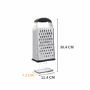 Ver imagem 2 de Ralador De Queijo 4 Faces Aço Inox Com Dispenser Oxo Ralador com Dispenser