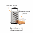 Ver imagem 5 de Ralador De Queijo 4 Faces Aço Inox Com Dispenser Oxo Ralador com Dispenser