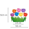 Adesivo Decoração de Parede Flor Tulipas Coloridas - 6