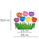 Ver imagem 6 de Adesivo Decoração de Parede Flor Tulipas Coloridas