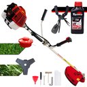 Ver imagem 1 de Roçadeira Robusta Kawashima Kw43l 43cc 1,7hp À Gasolina 2t C/ Faca 3 Pontas + Óleo Toyama