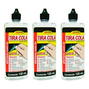 Tira Cola, Adesivo, Chiclete Removedor 120ml- 3 Unidades