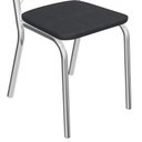 Ver imagem 4 de Kit com 4 Cadeiras Estofadas Holanda Cromada 4c009cr Kappesberg Crome - Cromado/courino Preto