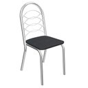 Ver imagem 2 de Kit com 4 Cadeiras Estofadas Holanda Cromada 4c009cr Kappesberg Crome - Cromado/courino Preto