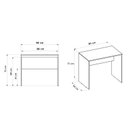 Ver imagem 6 de Mesa Escrivaninha para Escritório Débora 90 100% Mdf