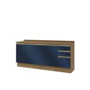 Ver imagem 4 de Balcões de Cozinha 100% Mdf 200cm Nogueira/azul Profundo Celeste Kappesberg