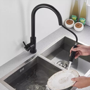 Ver imagem 2 de Torneira de Cozinha Gourmet Monocomando Misturador Extensível Spray Arco Preta - Amazonas