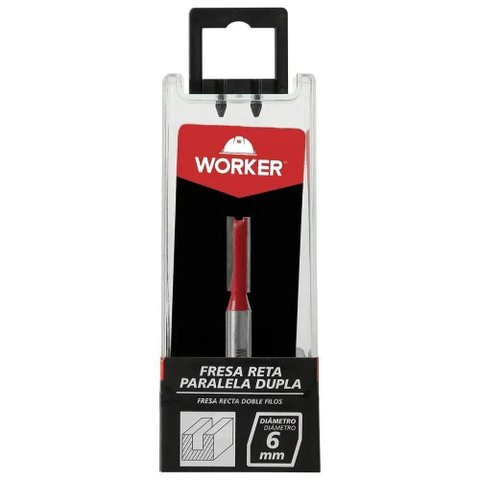 Fresa Paralela Dupla para Tupia 272948 Corte 6mm Haste 1-4 Worker