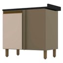 Ver imagem 1 de Balcão de Cozinha Connect Canto Reto Duna Cristal com Tampo Nero – Henn