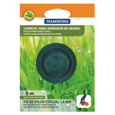 Carretel 1 Fio de Nylon 1,8 mm Tramontina para Aparador de Grama com 5 m de Comprimento Tramontina