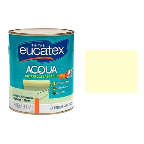 Tinta Para Banheiros E Cozinhas Azulejo Eucatex Marfim 900ml
