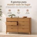 Ver mais imagens de Cômoda 8 Gavetas Nest em Madeira Maciça - Tauari