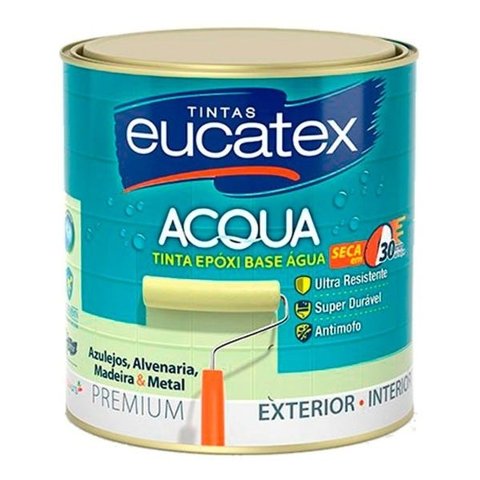 Tinta Epoxi Semi Brilho Platina Eucatex Base Água 900Ml