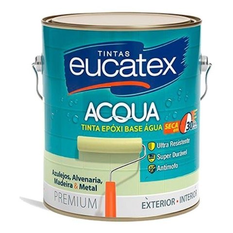 Tinta Azulejo Branco Eucatex Base Água 3,6LT Brilhante