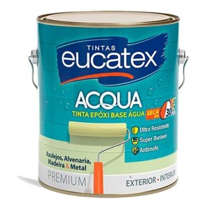 Tinta Azulejo Branco Eucatex Base Água 3,6Lt Brilhante