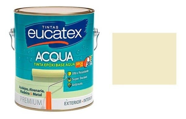 Tinta Azulejo Palha Eucatex Base Água 3,6Lt Brilhante