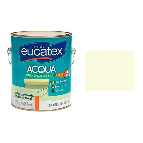 Tinta Azulejo Erva Doce Eucatex Base Água 3,6Lt Brilhante