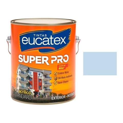 Eucatex Semi Brilho Super Pro Acrilico Lavável Azul Bebe 3,6lt