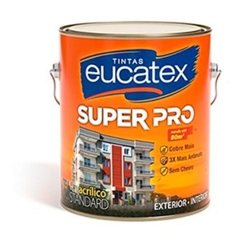 Tinta Acrilica Semi Branco Eucatex Parede Latex Cinza Espacial 3,6lt