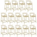 Ver imagem 1 de Kit 14 Banquetas Média Allegra 66cm Design Cozinha/bancada - Nude