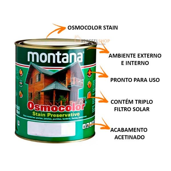 Osmocolor Montana Stain Black Preto Premium 900ml - 2