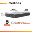 Ver imagem 5 de Cama Box Colchão Solteiro Ortopédico Espuma D33 Hiper 88x188x57cm